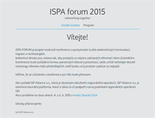 Tablet Screenshot of forum.ispa.cz